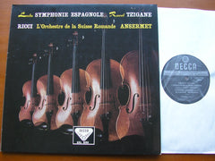 LALO: SYMPHONIE ESPAGNOLE / RAVEL: TZIGANE     RICCI / SUISSE ROMANDE / ANSERMET     SXL 2155