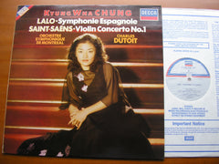 LALO: SYMPHONIE ESPAGNOLE / SAINT-SAENS: VIOLIN CONCERTO No. 1     CHUNG / MONTREAL SYMPHONY / DUTOIT    SXDL 7527