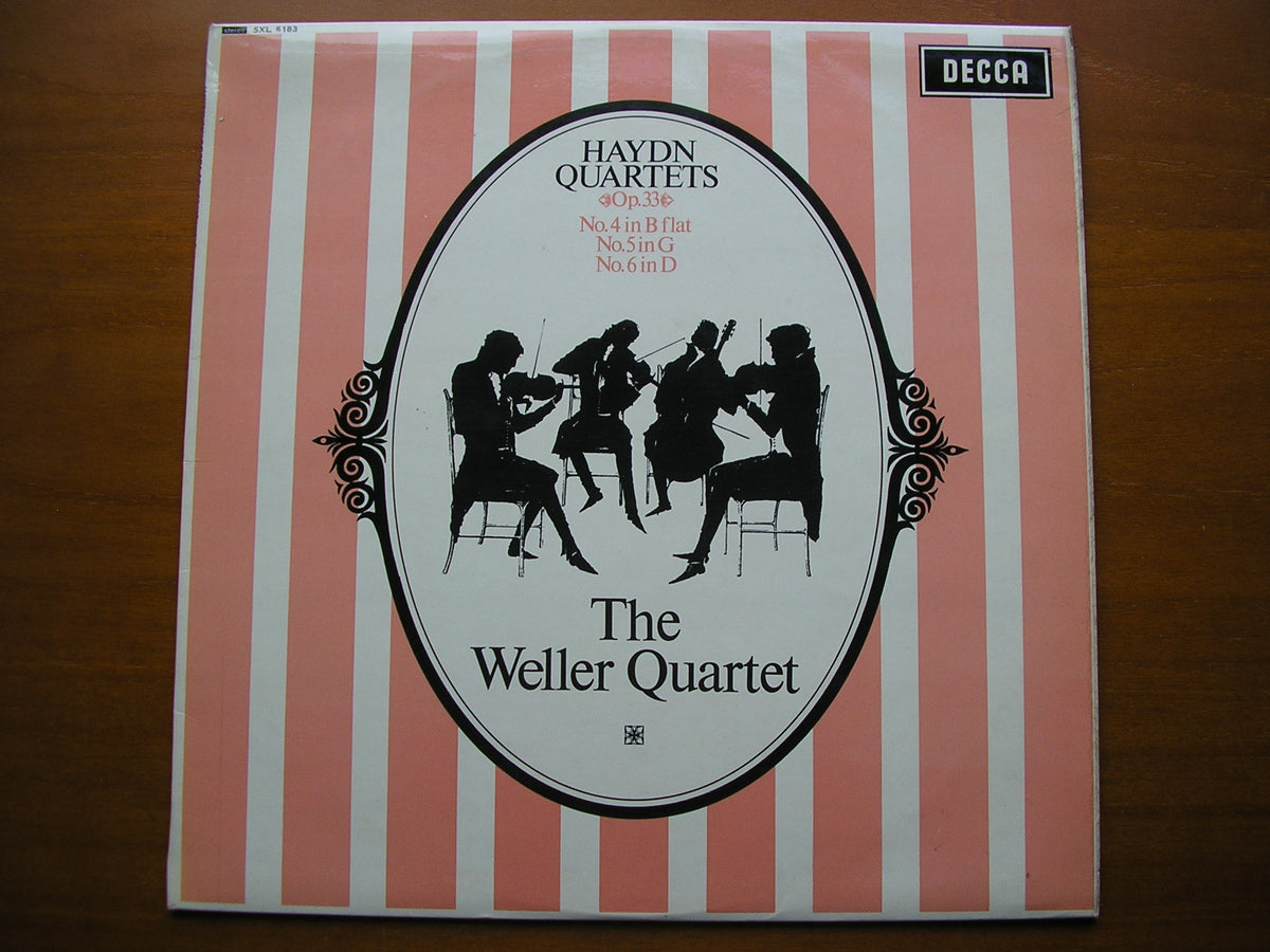 HAYDN: STRING QUARTETS Op. 33  Nos. 4 / 5 / 6      WELLER QUARTET      SXL 6183
