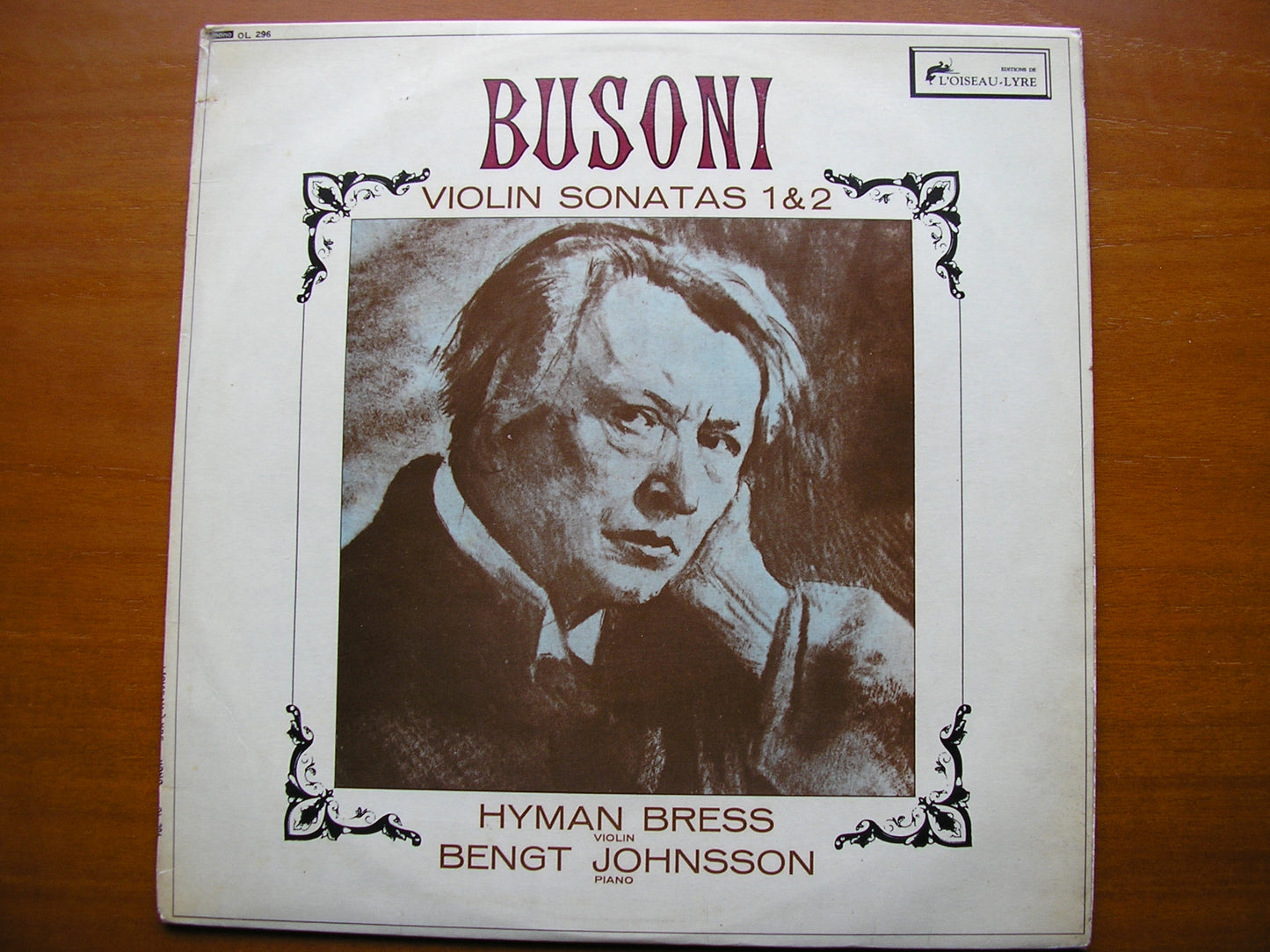 BUSONI: TWO SONATAS FOR VIOLIN & PIANO    HYMAN BRESS / BENGT JOHNSSON     OL 296