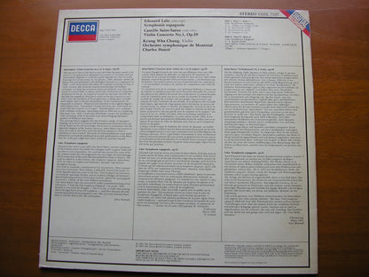 LALO: SYMPHONIE ESPAGNOLE / SAINT-SAENS: VIOLIN CONCERTO No. 1     CHUNG / MONTREAL SYMPHONY / DUTOIT    SXDL 7527