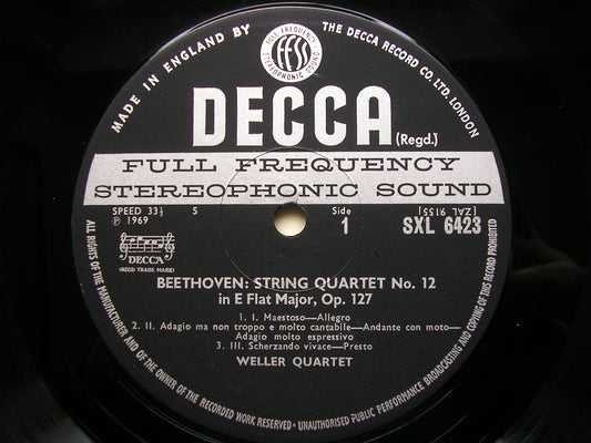 SXL 6423 BEETHOVEN: STRING QUARTET No. 12 / HAYDN: STRING QUARTET No. 83     THE WELLER QUARTET      ED3
