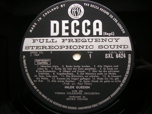 SXL 6424 CHILDREN'S SONGS FROM MANY LANDS    HILDE GUEDEN / VIENNA VOLKSOPER ORCHESTRA / FISCHER     ED3