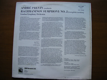RACHMANINOV: SYMPHONY No. 2     ANDRE PREVIN / LONDON SYMPHONY ORCHESTRA    ASD 2889