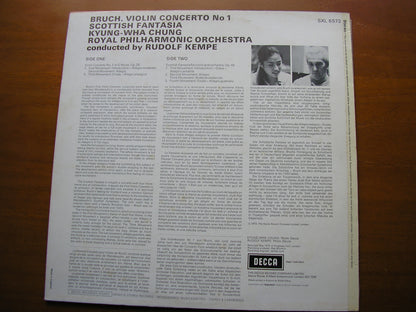 BRUCH: VIOLIN CONCERTO / SCOTTISH FANTASIA     CHUNG / ROYAL PHILHARMONIC / KEMPE     SXL 6573