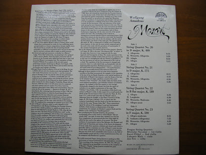 MOZART: STRING QUARTETS Nos.20 - 23      PRAGUE STRING QUARTET    2LP     1111 2601/2