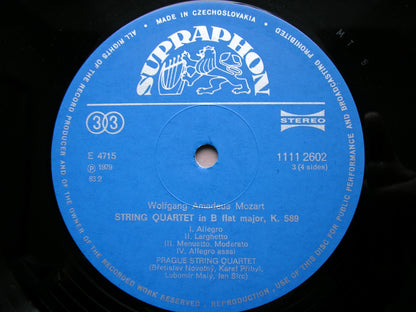 MOZART: STRING QUARTETS Nos.20 - 23      PRAGUE STRING QUARTET    2LP     1111 2601/2