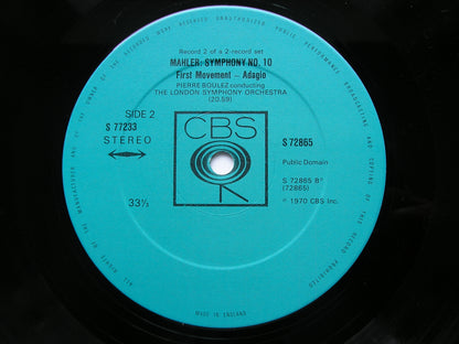 MAHLER: DAS KLAGENDE LIED / SYMPHONY No. 10 Adagio      SOLOISTS / LONDON SYMPHONY / BOULEZ     2LP     77233