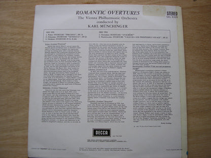 ROMANTIC OVERTURES: MENDELSSOHN / WEBER / CHERUBINI / SCHUBERT / SCHUMANN     VIENNA PHILHARMONIC / MUNCHINGER     SXL 6320