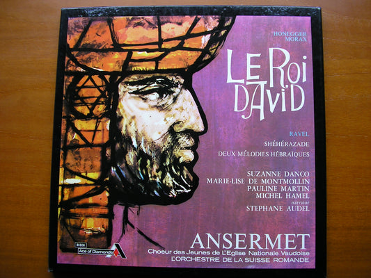 HONEGGER:  KING DAVID  a symphonic psalm  / RAVEL: SONGS     SOLOISTS / SUISSE ROMANDE / ANSERMET    2LP     GOS 602/3
