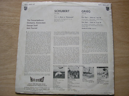 GRIEG: PEER GYNT Suites 1 & 2 / SCHUBERT: ROSAMUNDE     CONCERTGEBOUW / SZELL / FOURNET     835 064 AY