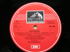 SCHUMANN: SYMPHONY No. 3 / OVERTURE The Bride of Messina       MUTI / PHILHARMONIA    ASD 3696