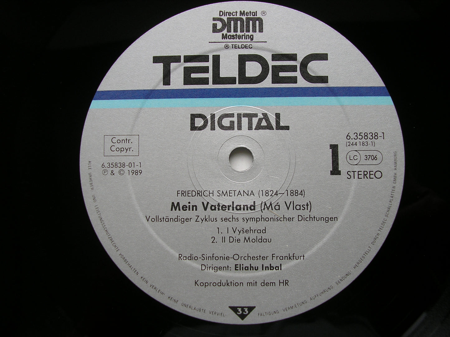 SMETANA: MA VLAST / THE BARTERED BRIDE excerpts       INBAL / FRANKFURT RADIO SYMPHONY     2LP     6.35838 EK