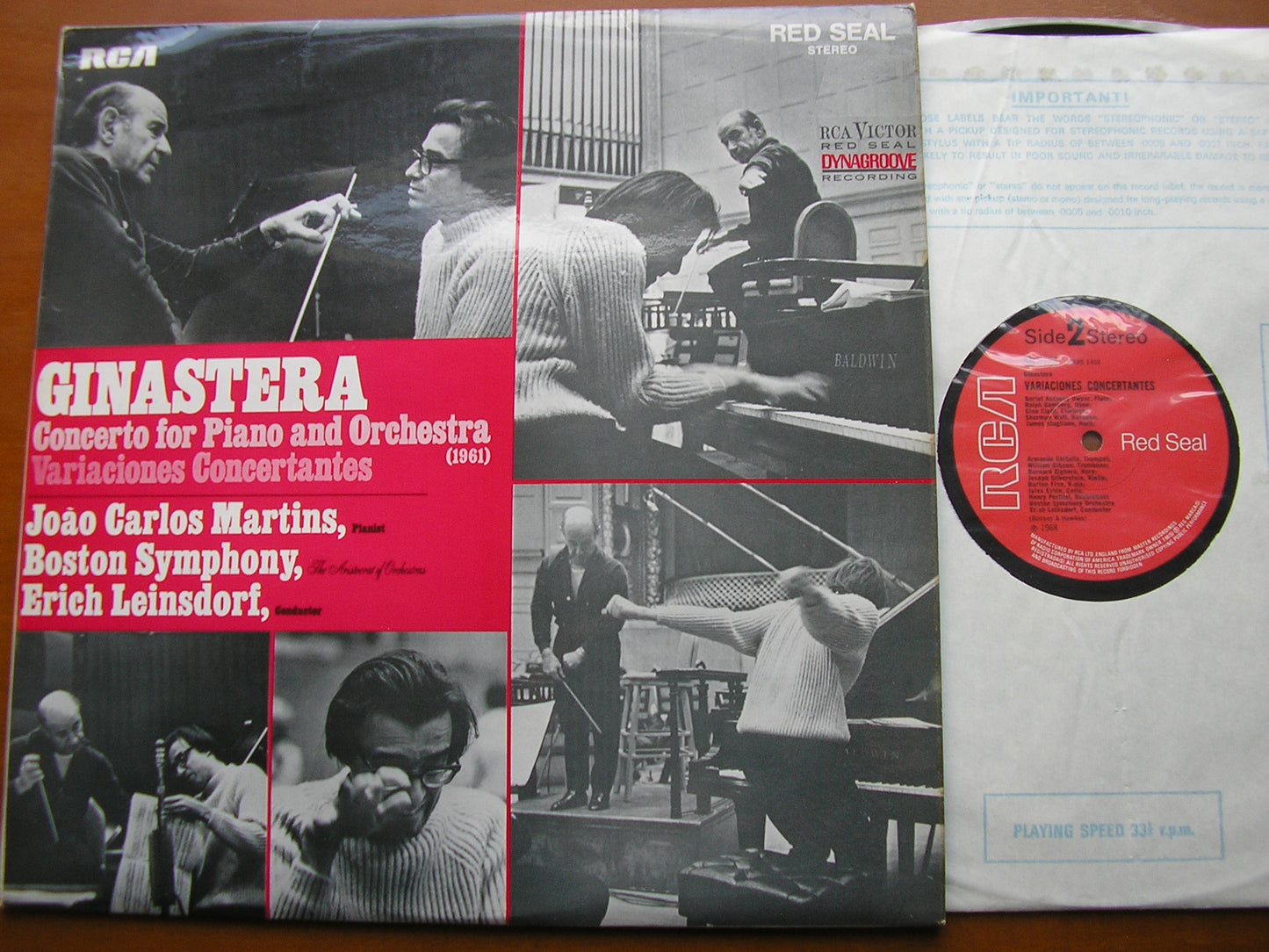 GINASTERA: PIANO CONCERTO / VARIACIONES CONCERTANTES     MARTINS / BOSTON SYMPHONY / LEINSDORF      SB 6784