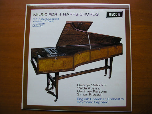 SXL 6318  BACH JS / BACH CPE / VIVALDI / LEPPARD: MUSIC FOR FOUR HARPSICHORDS     SOLOISTS / ENGLISH CHAMBER ORCHESTRA / LEPPARD     ED2
