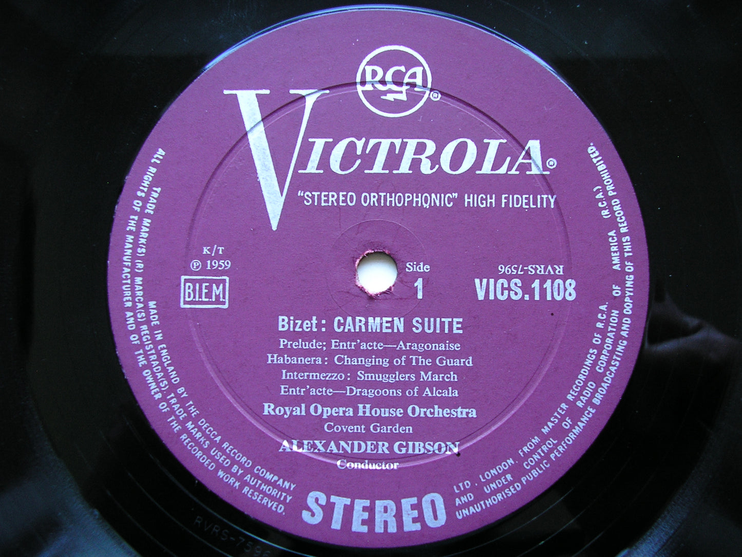 BIZET: CARMEN Suite / GOUNOD: FAUST Ballet Music      GIBSON / OROHCG      VICS 1108