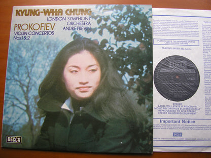 PROKOFIEV: VIOLIN CONCERTOS Nos. 1 & 2      KYUNG WHA CHUNG / LONDON SYMPHONY  / ANDRE PREVIN    SXL 6773