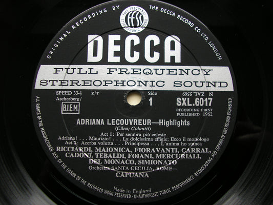 SXL 6017  PUCCINI: MANON LESCAUT    TEBALDI / DEL MONACO / SANTA CECILIA / CAPUANA     ED1