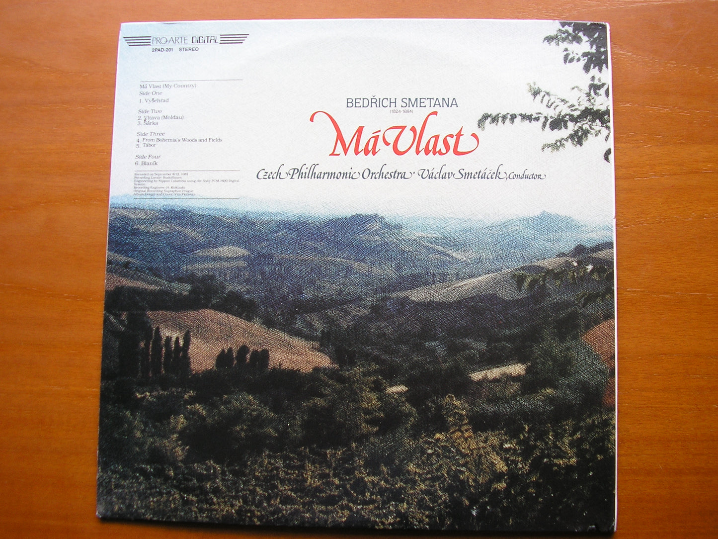 SMETANA: MA VLAST      CZECH PHILHARMONIC / SMETACEK     2 LP      2PAD 201