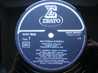 RAMEAU: CASTOR & POLLUX (1754)     SOLOISTS / ENGLISH BACH FESTIVAL BAROQUE ORCHESTRA / FARNCOMBE    3LP    NUM 750323