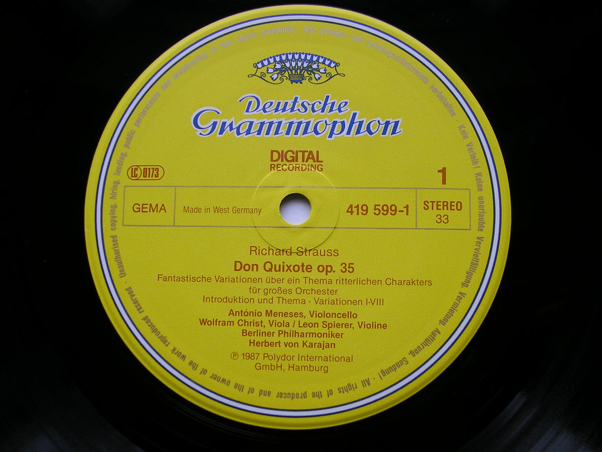 STRAUSS: DON QUIXOTE / TILL EULENSPIEGEL      KARAJAN / BERLIN PHILHARMONIC     419 599