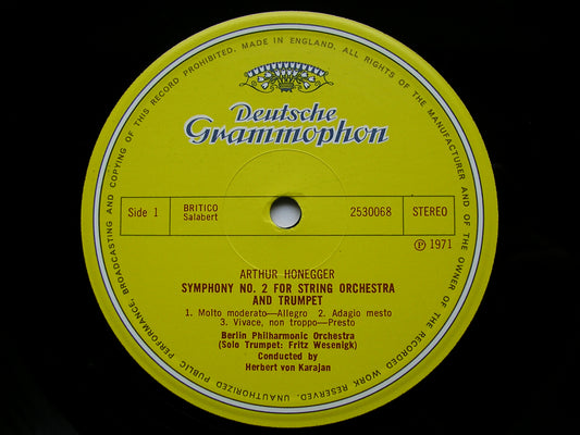 HONEGGER: SYMPHONIES Nos. 2 & 3      KARAJAN / BERLIN PHILHARMONIC    2530 068