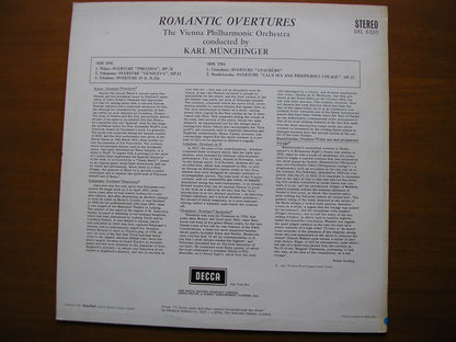 SXL 6320  ROMANTIC OVERTURES: WEBER / SCHUMANN / SCHUBERT / CHERUBINI / MENDELSSOHN     VIENNA PHILHARMONIC / MUNCHINGER    ED1