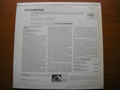 SCHUMANN: SYMPHONY No. 3 / FAUST OVERTURE     KLEMPERER / NEW PHILHARMONIA     ASD 2547