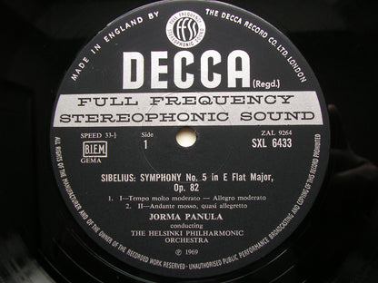 SXL 6433 SIBELIUS: SYMPHONY No. 5 / RAUTAVAARA: REQUIEM IN OUR TIME     PANULA / HELSINKI PHILHARMONIC     ED3