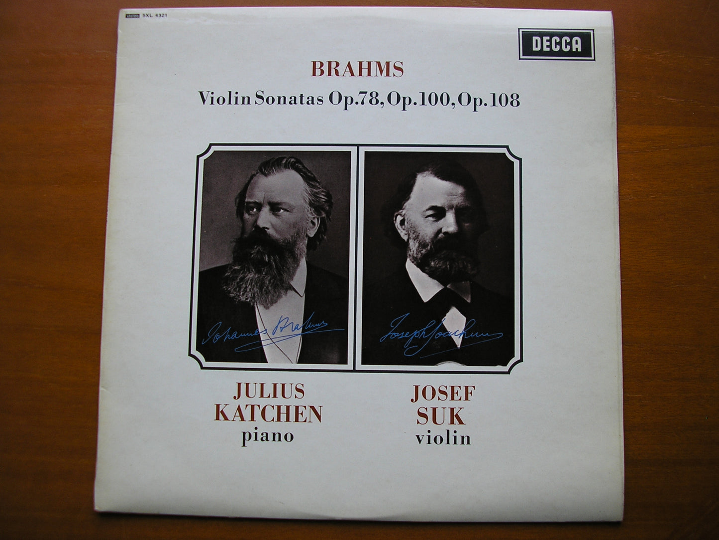 SXL 6321  BRAHMS: VIOLIN SONATAS Nos. 1 / 2 / 3     JOSEF SUK / JULIUS KATCHEN     ED2