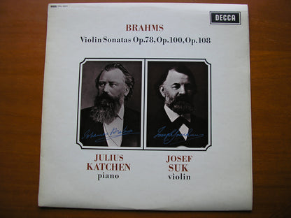 SXL 6321  BRAHMS: VIOLIN SONATAS Nos. 1 / 2 / 3     JOSEF SUK / JULIUS KATCHEN     ED2
