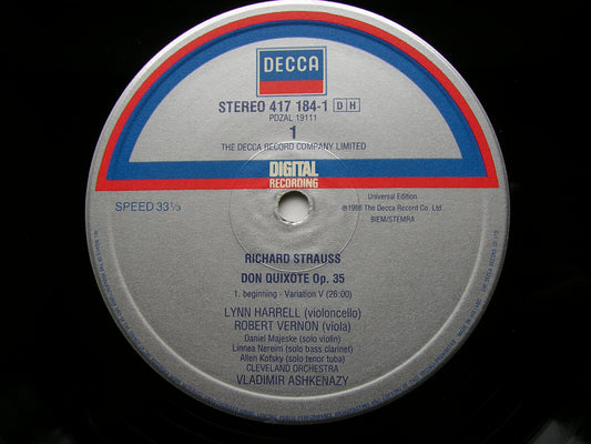 STRAUSS: DON QUIXOTE     HARRELL / CLEVELAND ORCHESTRA / ASHKENAZY     417 184
