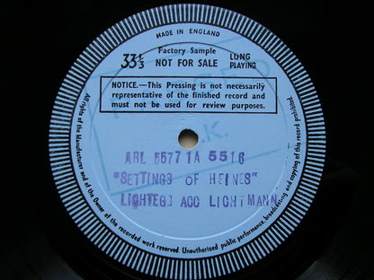 SXL 6019  SONGS TO HEINE TEXTS: BRAHMS / WOLF / SCHUBERT / MENDELSSOHN      LICHTEGG / LICHTMANN      ED1