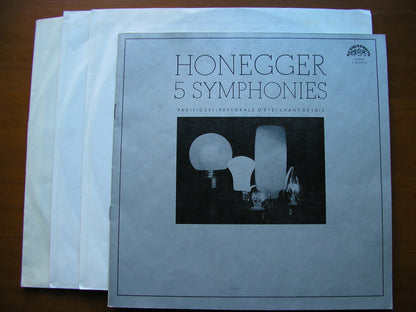 HONEGGER: THE FIVE SYMPHONIES / PACIFIC 231 / PASTORALE D'ETE / CHANT DE JOIE     BAUDO / CZECH PHILHARMONIC     3LP    110 1741-3