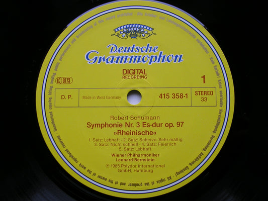 SCHUMANN: SYMPHONY No. 3 / PIANO CONCERTO     FRANTZ / VIENNA PHILHARMONIC / BERNSTEIN     415 358