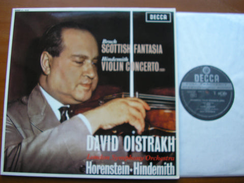 BRUCH: SCOTTISH FANTASIA / HINDEMITH: VIOLIN CONCERTO     OISTRAKH / LONDON SYMPHONY ORCHESTRA / HORENSTEIN / HINDEMITH     SXL 6035