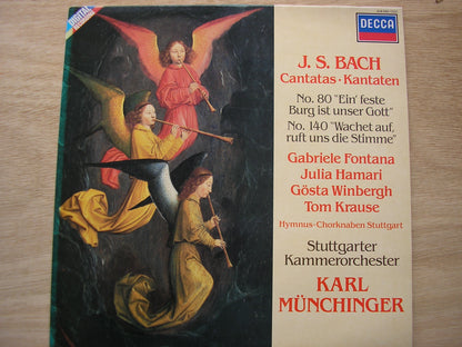 BACH: CANTATAS Nos. 80 & 140    SOLOISTS / STUTTGART CHAMBER ORCHESTRA / MUNCHINGER      414 045