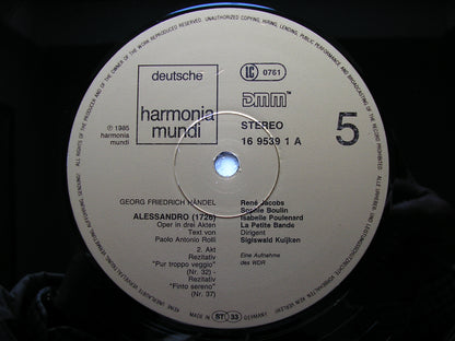 HANDEL: ALESSANDRO (1726)     SOLOISTS / LA PETITE BANDE / KUIJKEN    4LP     16 9537