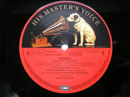 MESSIAEN: TURANGALILA SYMPHONIE / QUARTET FOR THE END OF TIME    SOLOISTS / CBSO / RATTLE    2 LP     27 0468