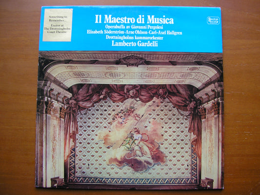 PERGOLESI: THE MUSIC MASTER  (1731)    SOLOISTS / DROTTNINGHOLM CHAMBER ORCHESTRA / GARDELLI      SLT 33253