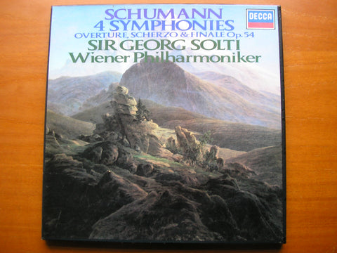 SCHUMANN: THE FOUR SYMPHONIES / OVERTURE, SCHERZO & FINALE     SOLTI / VIENNA PHILHARMONIC    D190D3