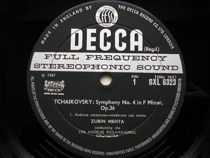 SXL 6323  TCHAIKOVSKY: SYMPHONY No. 4      MEHTA / LOS ANGELES PHILHARMONIC    ED2