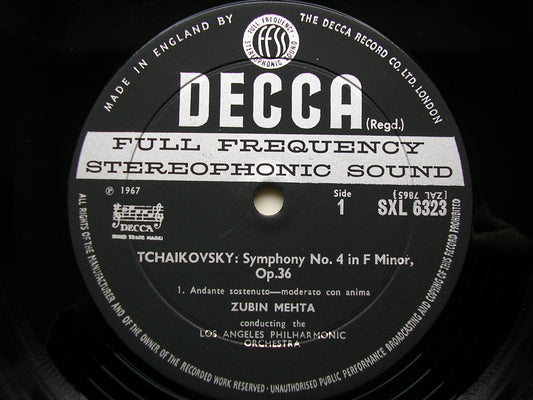 SXL 6323  TCHAIKOVSKY: SYMPHONY No. 4      MEHTA / LOS ANGELES PHILHARMONIC    ED2