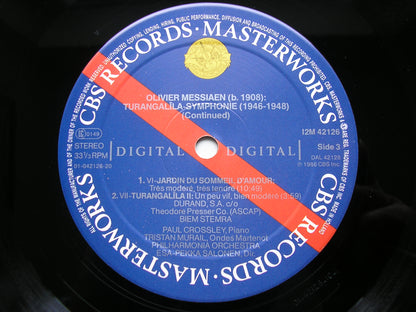 MESSIAEN: TURANGALILA SYMPHONIE    CROSSLEY / MURAIL / PHILHARMONIA / ESA-PEKKA SALONEN     2LP      I2M 42126