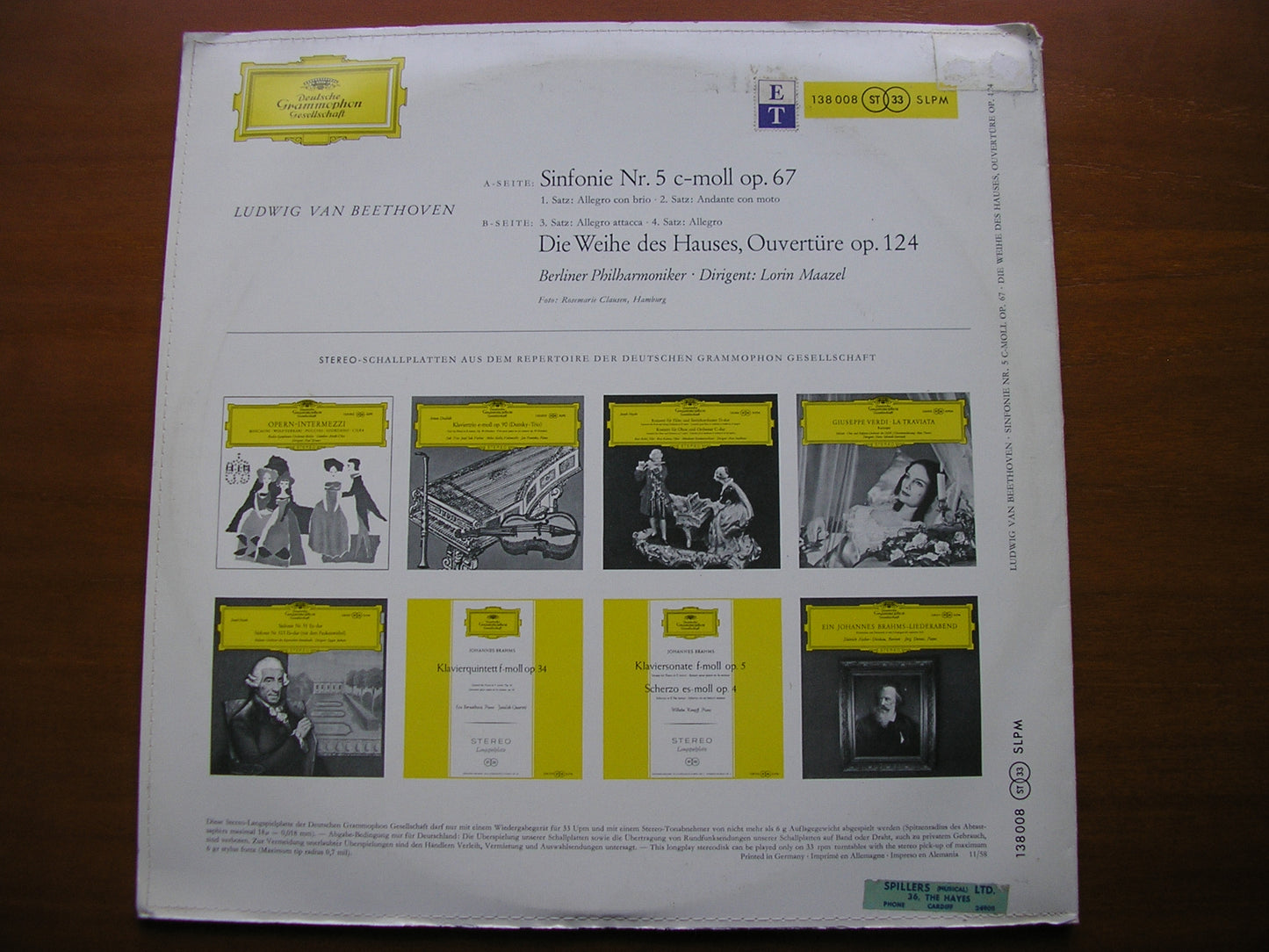 BEETHOVEN: SYMPHONY No. 5 / OVERTURE Consecration of the House     MAAZEL / BERLIN PHILHARMONIC    138 008