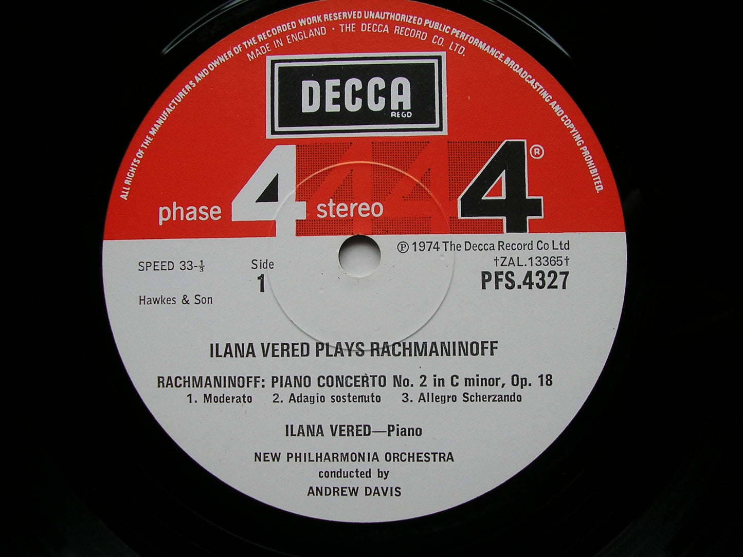 RACHMANINOV: PIANO CONCERTO No. 2 / RHAPSODY     VERED / NPO / DAVIS / LSO / VONK    PFS 4327