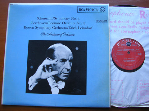 SCHUMANN: SYMPHONY No. 4 / BEETHOVEN: LEONORA No. 3      LEINSDORF / BOSTON SYMPHONY    SB 6582