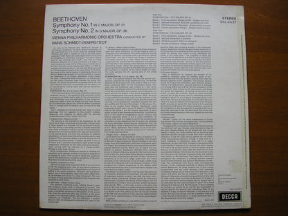 SXL 6437 BEETHOVEN: SYMPHONIES Nos. 1 & 2      SCHMIDT-ISSERSTEDT / VIENNA PHILHARMONIC      ED3
