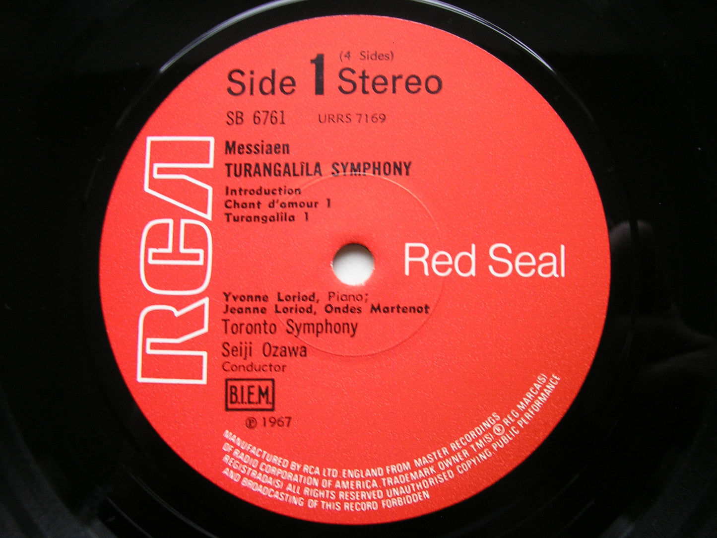 MESSIAEN: TURANGALILA SYMPHONIE / TAKEMITSU: NOVEMBER STEPS     OZAWA / TORONTO SYMPHONY    2 LP     SB 6761/2