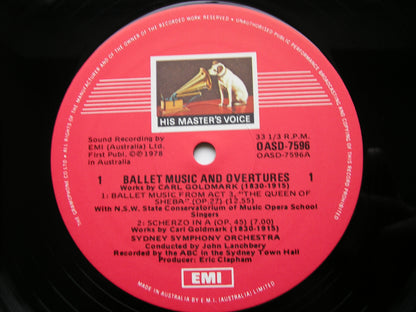 GOLDMARK: OVERTURES & BALLET MUSIC      LANCHBERY / SYDNEY SYMPHONY ORCHESTRA     OASD 7596